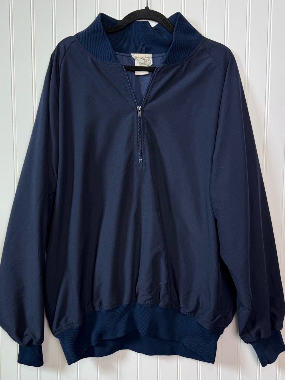 Vintage Honig’s Whistle Stop Navy Nylon Pullover Windbreaker USA Made